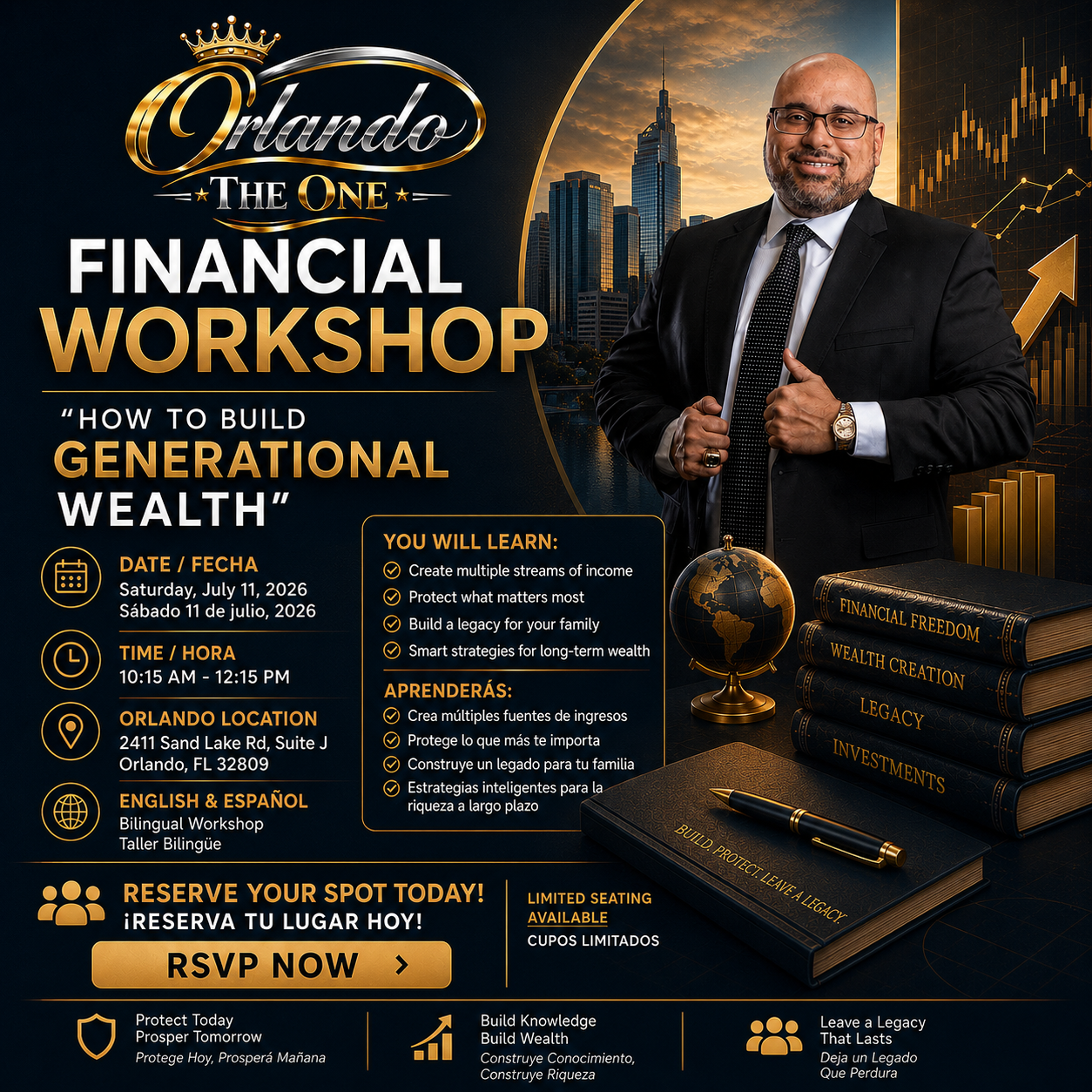 Financial Workshop in Orlando Florida with Roger Rodriguez on Saturday July 11 2026 from 10:15 AM to 12:15 PM